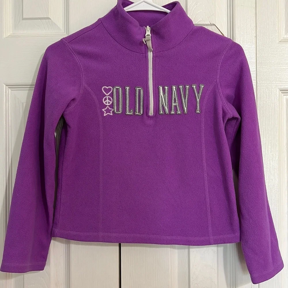 Old Navy Girls Purple Zip Pullover Size 8